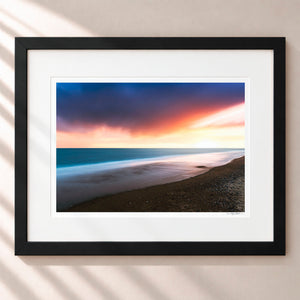 Atlantic Awakening Framed Midnight Black - (1 1 4" Frame Width | 3" Mat)
