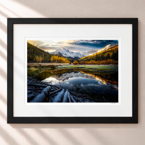 Break Of Dawn Framed Midnight Black - (1 1 4" Frame Width | 3" Mat)