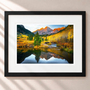 Echoes Of Autumn Framed Midnight Black - (1 1 4" Frame Width | 3" Mat)