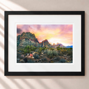 Fire In The Sky Framed Midnight Black - (1 1 4" Frame Width | 3" Mat)