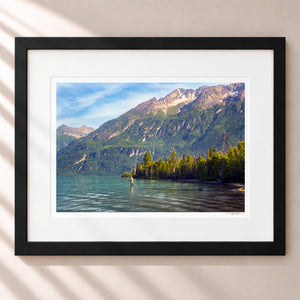 Gone Fishing Framed Midnight Black - (1 1 4" Frame Width | 3" Mat)