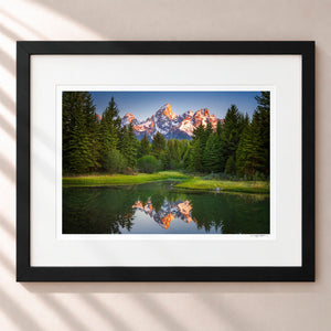Grand Reflection Framed Midnight Black - (1 1 4" Frame Width | 3" Mat)