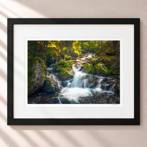 Hidden Cascades Framed Midnight Black - (1 1 4" Frame Width | 3" Mat)
