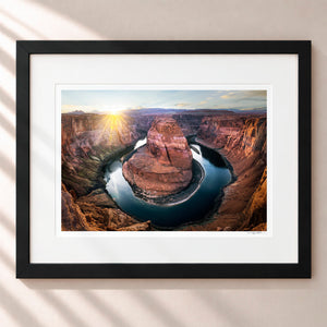 Horseshoe Bend Framed Midnight Black - (1 1 4" Frame Width | 3" Mat)