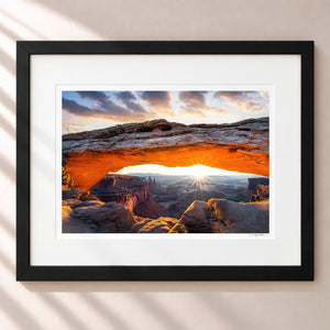 Mesa Arch Sunrise Framed Midnight Black - (1 1 4" Frame Width | 3" Mat)