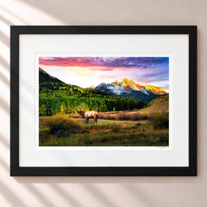 Mountain Song Framed Midnight Black - (1 1 4" Frame Width | 3" Mat)