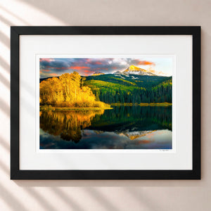 Seasons Reflected Framed Midnight Black - (1 1 4" Frame Width | 3" Mat)