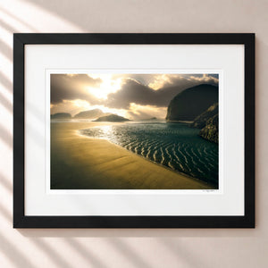 Some Beach Framed Midnight Black - (1 1 4" Frame Width | 3" Mat)