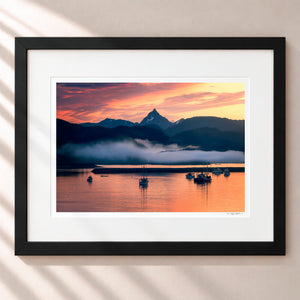 The Midnight Sun Framed Midnight Black - (1 1 4" Frame Width | 3" Mat)