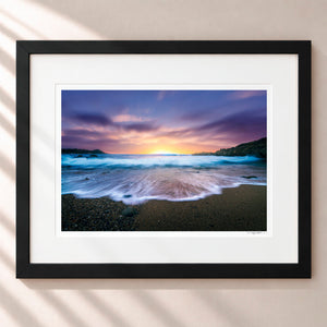 Twilight Tides Framed Midnight Black - (1 1 4" Frame Width | 3" Mat)