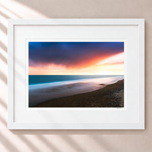 Atlantic Awakening Framed Arctic White - (1 1 4" Frame Width | 3" Mat)