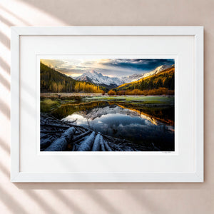 Break Of Dawn Framed Arctic White - (1 1 4" Frame Width | 3" Mat)