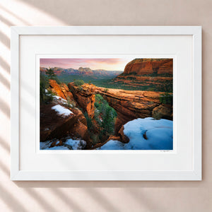 Desert Dawn Framed Arctic White - (1 1 4" Frame Width | 3" Mat)