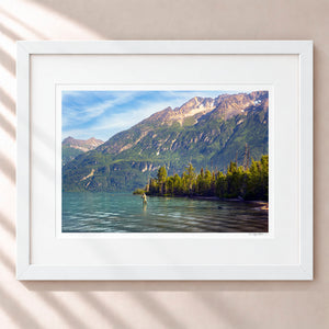 Gone Fishing Framed Arctic White - (1 1 4" Frame Width | 3" Mat)