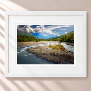 The Grand Alaskan Valley Framed Arctic White - (1 1 4" Frame Width | 3" Mat)