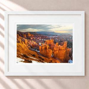 Morning Light At Bryce Framed Arctic White - (1 1 4" Frame Width | 3" Mat)