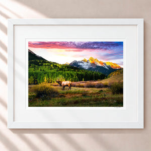 Mountain Song Framed Arctic White - (1 1 4" Frame Width | 3" Mat)