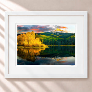 Seasons Reflected Framed Arctic White - (1 1 4" Frame Width | 3" Mat)