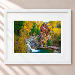 The Crystal Mill Framed Arctic White - (1 1 4" Frame Width | 3" Mat)