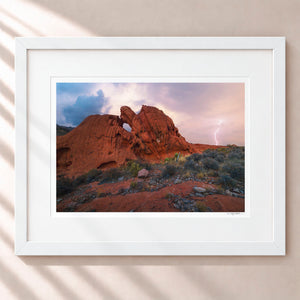 Thunder's Gateway Framed Arctic White - (1 1 4" Frame Width | 3" Mat)