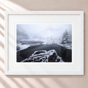 Winter Wonderland Framed Arctic White - (1 1 4" Frame Width | 3" Mat)
