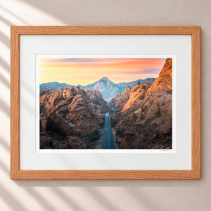 A Road Through Fire Framed Nordic Oak - (1 1 4" Frame Width | 3" Mat)