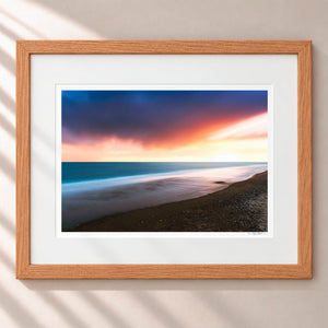 Atlantic Awakening Framed Nordic Oak - (1 1 4" Frame Width | 3" Mat)