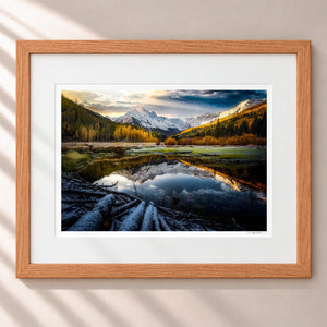 Break Of Dawn Framed Nordic Oak - (1 1 4" Frame Width | 3" Mat)