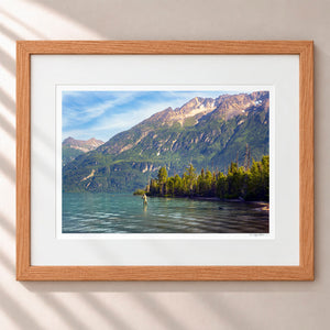 Gone Fishing Framed Nordic Oak - (1 1 4" Frame Width | 3" Mat)