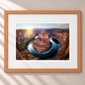 Horseshoe Bend Framed Nordic Oak - (1 1 4" Frame Width | 3" Mat)