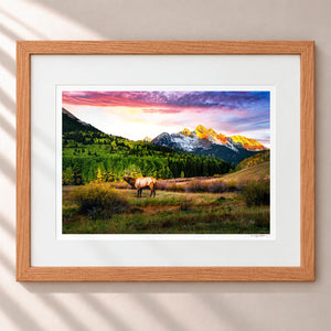 Mountain Song Framed Nordic Oak - (1 1 4" Frame Width | 3" Mat)
