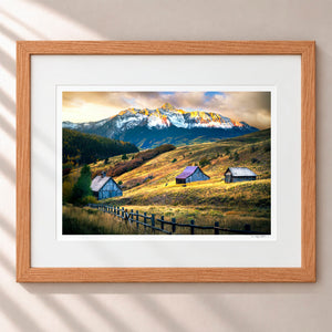 The Wild West Framed Nordic Oak - (1 1 4" Frame Width | 3" Mat)