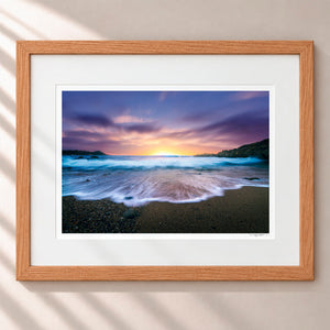 Twilight Tides Framed Nordic Oak - (1 1 4" Frame Width | 3" Mat)