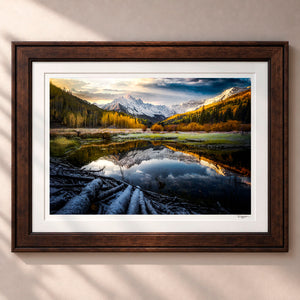 Break Of Dawn Framed Heritage Brown - (2 9 16" Frame Width | 2" Mat)