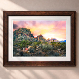 Fire In The Sky Framed Heritage Brown - (2 9 16" Frame Width | 2" Mat)