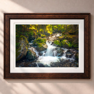 Hidden Cascades Framed Heritage Brown - (2 9 16" Frame Width | 2" Mat)