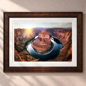 Horseshoe Bend Framed Heritage Brown - (2 9 16" Frame Width | 2" Mat)