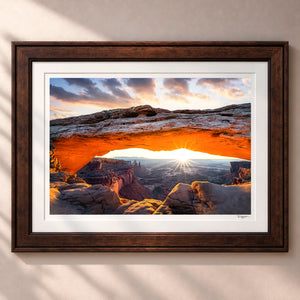 Mesa Arch Sunrise Framed Heritage Brown - (2 9 16" Frame Width | 2" Mat)