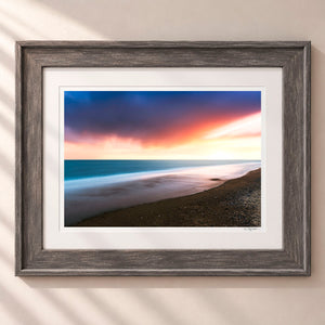 Atlantic Awakening Framed Rustic Gray - (2 7 8" Frame Width | 2" Mat)