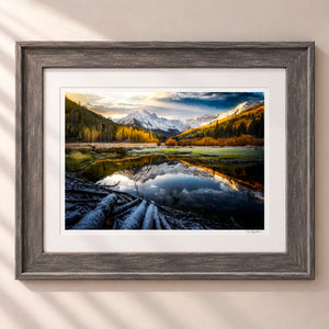 Break Of Dawn Framed Rustic Gray - (2 7 8" Frame Width | 2" Mat)