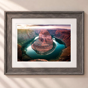 Dusk At The Bend Framed Rustic Gray - (2 7 8" Frame Width | 2" Mat)