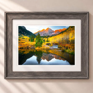 Echoes Of Autumn Framed Rustic Gray - (2 7 8" Frame Width | 2" Mat)