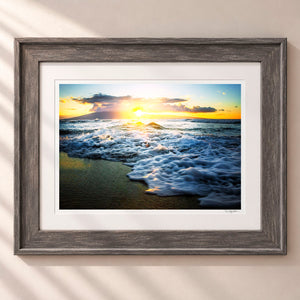 Lahaina Sunsets Framed Rustic Gray - (2 7 8" Frame Width | 2" Mat)