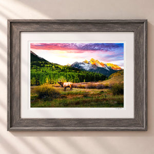 Mountain Song Framed Rustic Gray - (2 7 8" Frame Width | 2" Mat)
