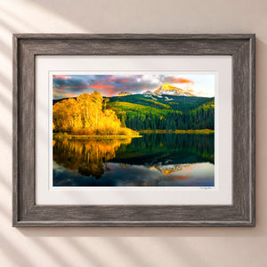 Seasons Reflected Framed Rustic Gray - (2 7 8" Frame Width | 2" Mat)