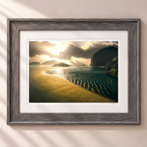 Some Beach Framed Rustic Gray - (2 7 8" Frame Width | 2" Mat)