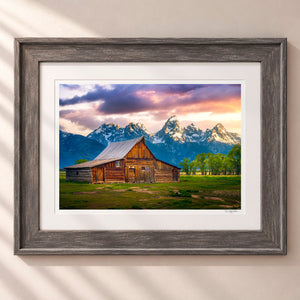 The Old Frontier Framed Rustic Gray - (2 7 8" Frame Width | 2" Mat)