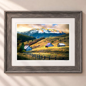 The Wild West Framed Rustic Gray - (2 7 8" Frame Width | 2" Mat)