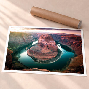 Dusk At The Bend Unframed Fine Art Paper - Unframed