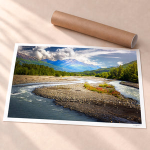 The Grand Alaskan Valley Unframed Fine Art Paper - Unframed